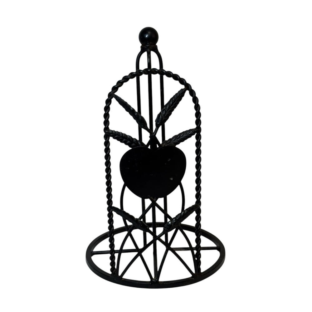 Vintage Country Style Metal Paper Towel Holder Apple Wheat Black